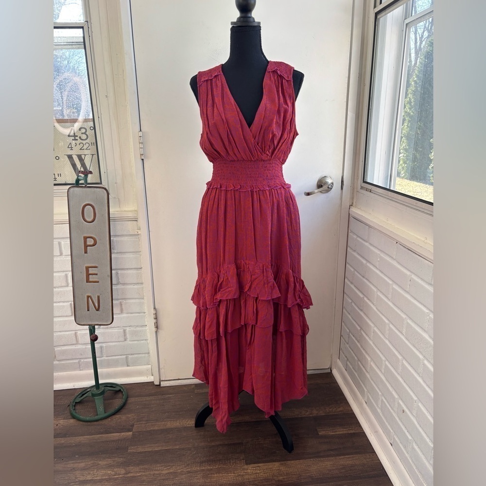 Anthropologie Pink Maxi Dress